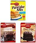 Betty Crocker Cake Mix, Triple Chocolate Brownie 425 G + Cake Mix, Choco Fudge Rich Chocolate, 475 G And Betty Crocker Pancake Mix, 1 Kg