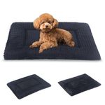 BVAGSS Dog Bed Mat,Reversible Dog Crate Pad, Memory Foam Dog Beds, Soft Warm Pet Cushion for Small Medium Dogs, Washable Pet Sleeping Mattress Kennel Bed Pad XH079 (30''x20''x1.6'',Dark Grey)