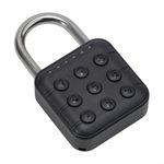 Hasaller Combination Padlocks Smart Fingerprint Padlock Home Waterproof TUYA Graffiti Bluetooth Lock Student Fingerprint Small Lock(Password)