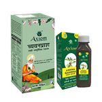 Axiom Immunity Booster Pack of Royal Ayurvedic Chyawanprash 1kg & Ashwagandha Leaf juice 160 ml | Made With Deshi Cow Ghee(A2 Ghee), Kashmiri Saffron & Wild Natural Honey | 2X Immunity | | No Artificial Colour & Flavours