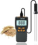 Grain Moisture Meter with Probe | Accurate Digital Food Moisture Tester for Wheat, Paddy, Rice, Corn, Barley, Feed | LCD Display | MD-7822 Pin-Type Grain Moisture Detector