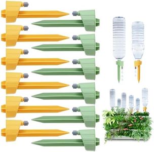 12 Pack Self Watering Spikes for Plants, Vacation Automatic Insert Irrigation Devices, Plant Water System with Adjustable Control Valve Switch Design for House Plants, Garden Plants, Office Plants