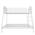 Novogratz Bushwick Metal Bunk Bed, Twin/Full, Off White