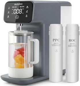 Reverse Osmosis Water Filter Countertop, 6 Stage Ro Water Filtration System with Remineralization Glass Pitcher, 4:1 Pure to Drain, TDS Displaying, 4L Capacity Tank for Home Office(Blue Gray)