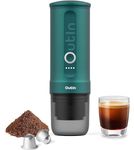 Outin Nano Portable Electric Espresso Machine with 3-4mins Self-Heating, 20 Bar Mini Small 12V 24V Car Coffee Maker, Compatible with NS Capsule & Ground Coffee for Camping, Travel, RV, Hiking, Office