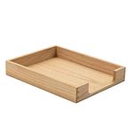 KIRIGEN Wood Letter-Size Tray Single-Tier Wooden Tones Collection Front-Load Documents Tray for Office Desktop Organizer - Desk Magazine, File, Folder, Paper Holder Natural