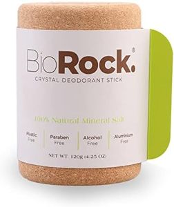 BioRock. Crystal Natural Deodorant Stone - Unscented Plastic and Aluminum Free Salt Deodorant Stick for Women & Men Eco-Friendly, Sustainable, Zero Waste 4.25 oz