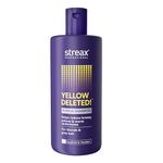 Streax Professional Yellow Deleted! Purple Shampoo, 300 ml I For Prelightened, Blonde & Grey Hair I Sulphate & Paraben Free