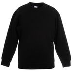 Fruit of the Loom - Sweatshirt Sleeves Set-in - Child - Black - 5-6 Years