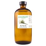 Tea Tree Essential Oil - 16 fl oz (473 ml) Amber Glass Bottle - 100% Pure Essential Oil - GreenHealth