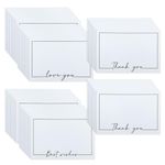 WYAN Blank Cards-60 Pcs 150 * 100 mm Message Card,Gift Card,Thank You Card,Blank Business Cards,for DIY Grafitti Messages,DIY Creations(Can be Used with envelopes)