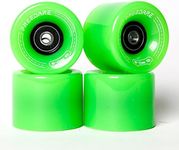 FREEDARE Skateboard Wheels 60mm 83a with Bearings and Spacers Cruiser Wheels (Green,Pack of 4)