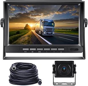Hodozzy Kit Caméra de Recul pour Voiture avec Écran LCD 7 Pouces Moniteur et Caméra Vision Nocturne Étanche IP 69, Filaire Caméra Recul pour Camping Car, Camions, Remorques (12V-24V) avec 15m Câble