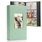 DazSpirit Photo Albums 6x4 Inch 408 Pockets Slip In, Customizable Linen Cover 10x15cm Photo Album, Large Capacity, Slip-in Pockets, Ideal for Wedding Albums, Family Photo Books and Travel Memories