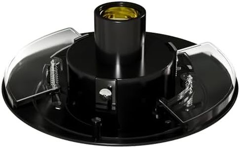 KASTLITE Black Post Top Wing Clip Fitter - Fits 5.25" Acorn/Globe Opening & 3" Pole Mount - USA Made Polycarbonate Outdoor Lamp Hardware - Light Fixture Shade Holder & Bulb Socket Replacement, 5-Pack