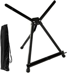 SoHo Urban Artist Table Top Easel - Lightweight Table Top Studio Artist Easel for Travel & Display No Assembly with Carrying Case - Black Anodized Aluminum