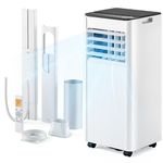 Air Conditioning Unit - Portable Air Conditioner 9000 BTU, 4-in-1 Energy Efficient Cooling & Dehumidifier, Quiet Operation, Digital Display, Window Kit, 24-Hour Timer, Covers Up to 215 sq.ft (20㎡)