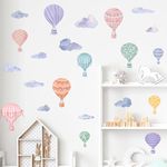 Pumkins Cute Hot Air Balloon Cloud Wall Stickers for Kids Baby Girl Wall Stickers for Room Bedroom Playroom Nursery Classroom Living Room D�cor Boho Nursery Wall Decoration