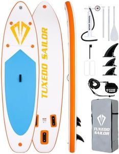 Tuxedo Sailor 10'6"×33"×6" Inflatable Stand Up Paddle Board with Premium SUP Accessories,Adults & Youth for All Skill Levels, Included with Board, Paddle, Pump, Fins, Backpack
