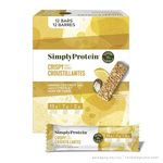 Simply Protein - Lemon Coconut Crispy Bars - Plant Based Protein Bars - Low Carb, Low Sugar, High Fibre - 12g Protein, 2g Sugar, 7g Fibre - Vegan, Gluten Free, Non GMO, Kosher - 12 Bars