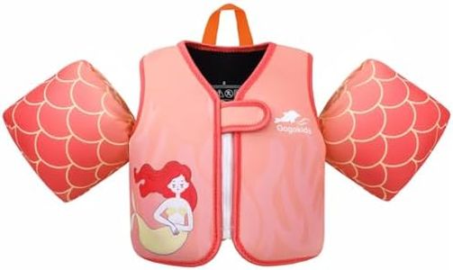 Gogokids Kids Swim Vests, Toddler Floaties with Removable Floats for 20-50 lbs Girls and Boys, Pool Float Jacket with Arm Water Wings for 2-6 Year Old Children