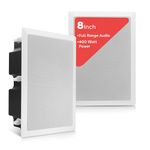 Pyle Home PDIW87 8-Inch Two-Way in-Wall Enclosed Speaker System with Directional Tweeter