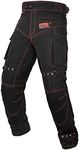 DALLX Motorcycle Pant for Men Motocross Waterproof Pant with CE Armored Adventure Motorbike Riding Pants – All Weather, Black Golden, 32W x 34L