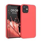 kwmobile Case Compatible with Apple iPhone 12 Mini Case - TPU Silicone Phone Cover with Soft Finish - Neon Coral