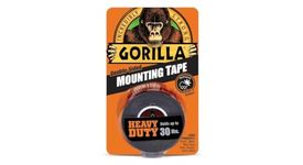 Gorilla - Heavy Duty Double Sided Mounting Tape, Weatherproof, 1" x 60", Black, (Pack of 1)