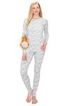 ALWAYS Women's Thermal Underwear Set - Fleece Lined Premium Soft Winter Warm Long Johns Base Layer Thermal Wear, Otrln1006set / Heathergrey, Small