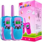 Toys for 3-8 Year Old Boys Girls, Long Range Walkie Talkies for Kids Toys Gift 2 Way Radios 22 Channels with Backlit LCD Flashlight for Outside Adventures, Camping, Hiking (Blue-Purple) (Blue-Purple)