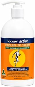 Soodox Active Pain Relief Cream 500mL with Arnica | Temporary Relief of Mild Arthritis, Joint & Muscle Pain | No Heat, Low Odour, Non-Greasy Pump Bottle