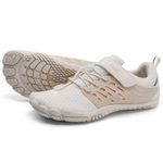 Grand Attack Barefoot Shoes Women Minimalist Zero Drop Lightweight Cross-Trainer for Wrestling Boxing Weightlifting Walking Shoes, 645/Beige, 8.5 Wide