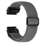 Tiptops Nylon braided strap Compatible Garmin 22mm quickfit Fenix 7/Fenix 6/6 Pro Sport Nylon Replacement Watch Strap for Garmin Fenix 5/Fenix 5 Plus/Forerunner 965/955/945/935/745