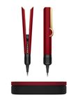 [Limited Edition] Dyson Airstrait Hair Straightener [Red Velvet & Gold] | Straightens with Air | No Hot Plates, No Heat Damage | Wet-to-Dry Straightener | Combines Drying & Straightening in One Step | Saves Time | Wet & Dry Modes | Suitable for All Hair Types | 2-Year Warranty