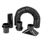 PowerTec 70208 Dust Collection Flexible Hose Kit, 2-1/4", Black