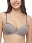 Triumph International Women's Padded | Underwire | Modern Finesse 36B Coffee Sugar | Polyester Full-Coverage Spacer Cup Bra | Pack of 1