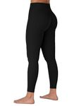 Sunzel Sunzfly Hidden Butt Scrunch Workout Leggings for Women, Butt Lifting High Waisted Gym Yoga Pants with Tummy Control 25" Black Small