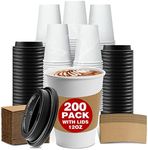 [200 Pack] 12 oz Thickened Disposab