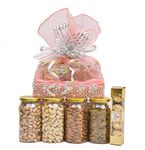 VT REAL NUTRI Dry fruit And Nut AND chocolate Combo Pack Gift Box/Gift Basket Gift Hamper/for Diwali |Rakhi Christmas | Pongal | Corporate Gift/Wedding/Annivarsery 1kg (250 * 4)