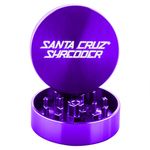 Santa Cruz Shredder Metal Herb Grinder Knurled Top for Stronger Grip 2-Piece 2.2" (Purple)