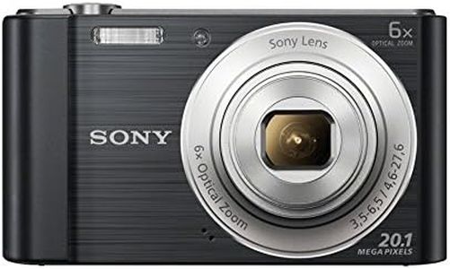 Sony DSC-W810 Digital Compact Camera (20.1 MP, 6 x Zoom, 2.7 LCD, 720p HD, 26 mm Sony G Lens) - Black (Renewed)