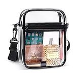 Clear Bag Stadium Approved - TPU Clear Purse with Front Pocket for Concerts, Sports, Festivals - Clear Crossbody Bags for Women