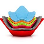 6 Pieces Bowl Cozy Multi Color Microwave Safe Bowl Holders Microwave Plate Holder Hot Bowl Holder to Protect Your Hands from Hot Dishes and Heating Soup