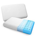 Frido Ultimate Sleep Pillow Set of 2, Orthopedic Grade Gel Memory Foam for Neck & Shoulder Pain Relief, Includes Bamboo Pillow Cover, King Size - 4 Inch Height, White