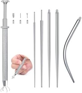 MODRSA 20g 16g 18g Piercing Taper Internal Threaded Piercing Taper Insertion Threader Tool Threadless Jewelry Changing Tool Flat Back Earring Nose Labret Studs Applicator Piercing Ball Grabber Tools