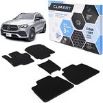 CLIM ART WaterTrap Custom Fit Floor Mats for Mercedes GLE-Class 2020-2024, 1&2 Row, Car Mats Floor Liner, All-Weather, Car Accessories Man & Woman, Black/Black - FL011520088