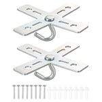 PATIKIL Ceiling Hook Kit, Cross Design Metal Plate Mount Hanger Holder Ceiling Fan Light Fixture for Hanging Light Chandelier