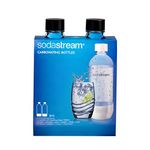 SodaStream 1L Classic Black Carbonating Bottles Twin Pack