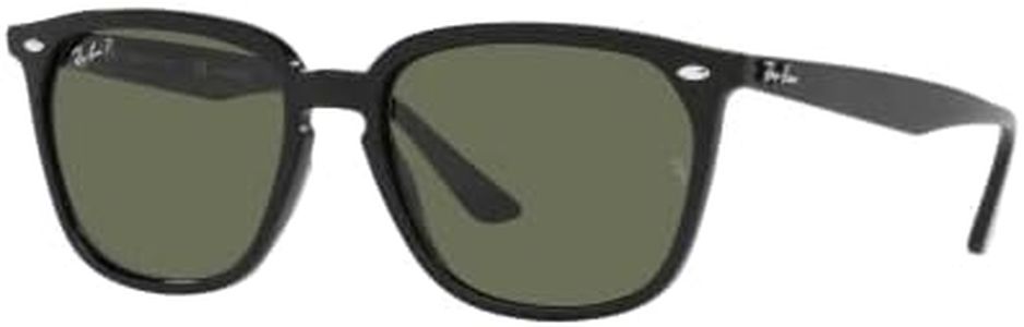 Ray-Ban RB4362 Sunglasses, Black/Dark Green Polarized, 55 mm